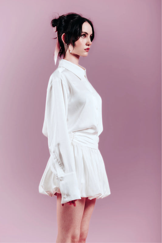 Emma Bubble Skirt - White