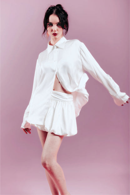 Emma Bubble Skirt - White