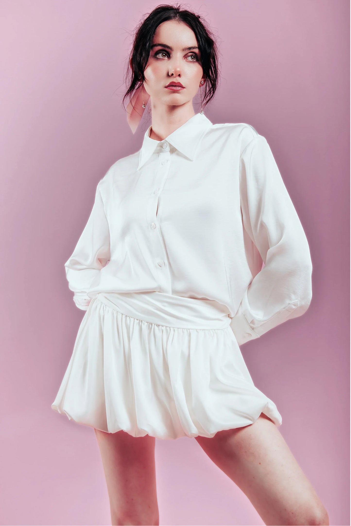 Emma Bubble Skirt - White